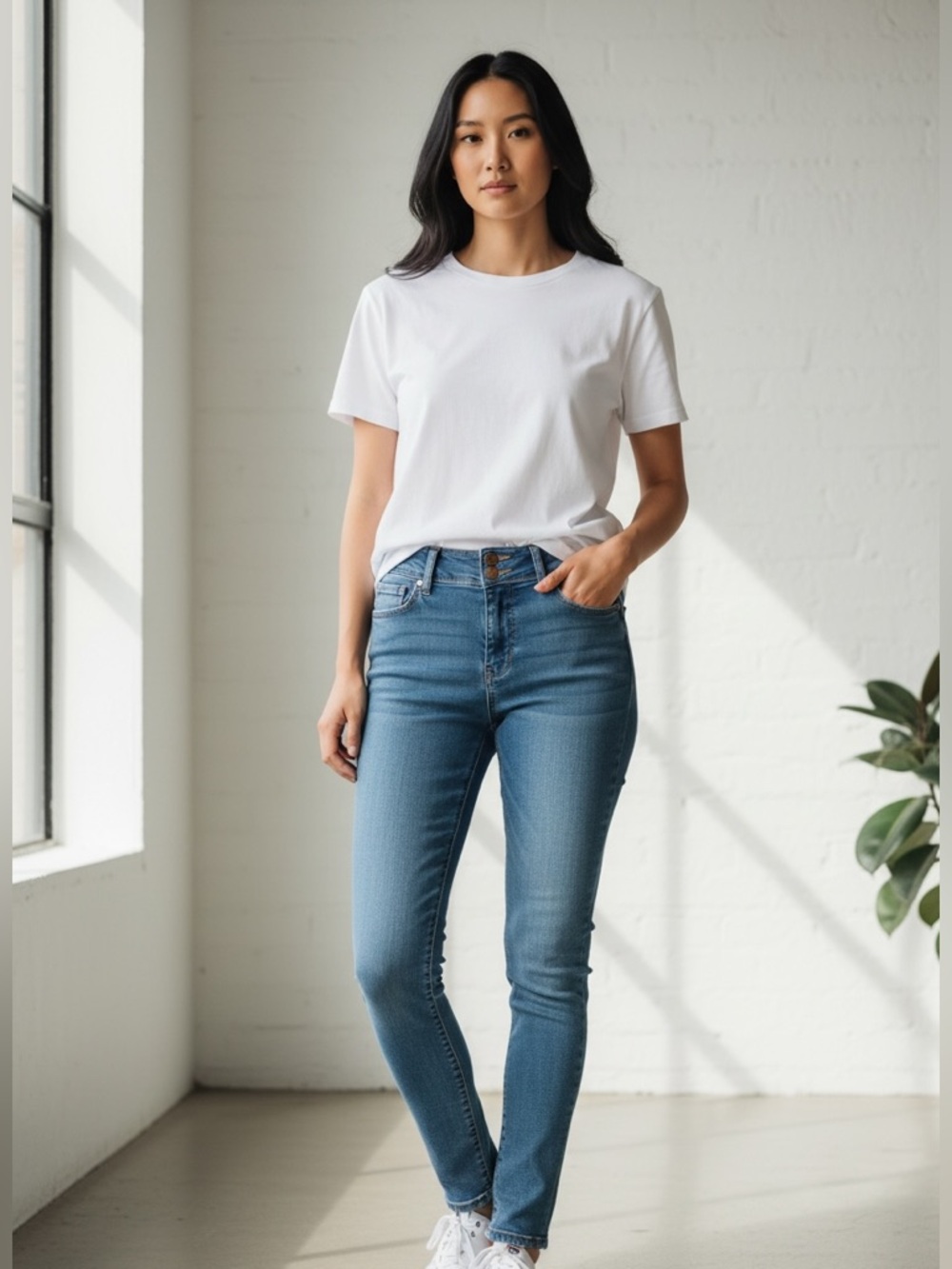 Angels Women's Light Blue Skinny Jeans